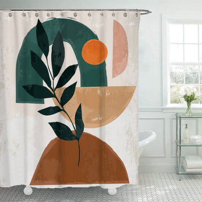 Polyester Waterproof Bathroom Shower Curtain